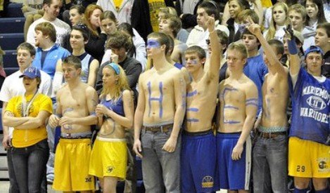 Michael Keller and friends fulfilled one bucket list item this winter for a home basketball gam: paint your body for a sporting event.