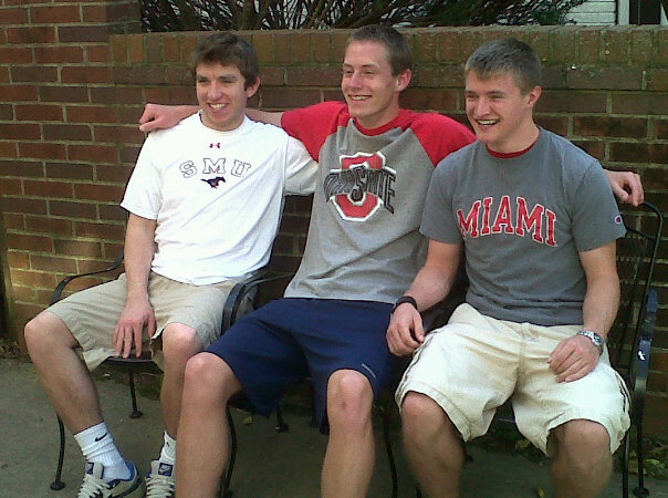 Finn (right), pictured with fellow seniors Alex Goheen (left) and Brian Henning (middle), represents two of the top five applied-to colleges.