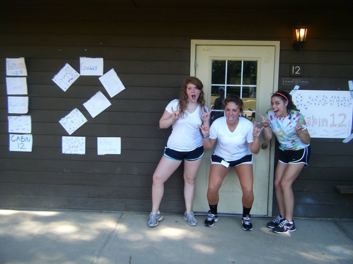 Arrington, Taylor, and Parker were some of the peppiest counselors at camp