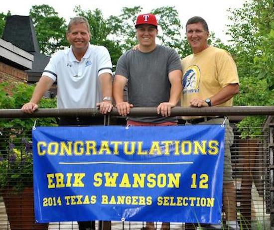 Swanson stands between his former principle, Dr. Jim Renner (left), and his former coach and current Mariemont Athletic Director, Tom Nerl. This picture was taken in June, shortly after the MLB Draft.