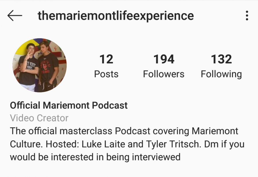 The Mariemont Life Experiences Instagram page invites students to take a listen.