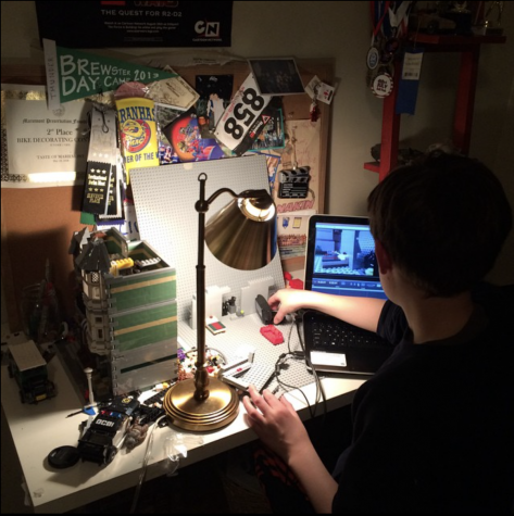 (PHOTO FROM FOLEY) Foley, 12 years old, working on a talent show video.