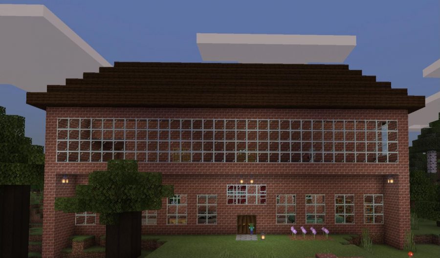Minecraft house built by Cricket Collister (PHOTO BY COLLISTER) 