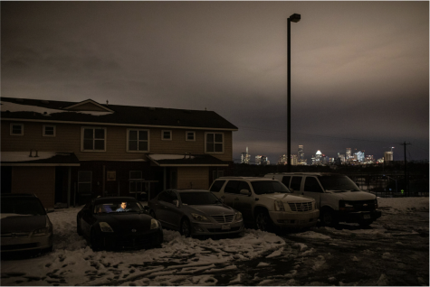 Part of Austin, Texas a midst a power outage (PHOTO FROM The New York Times) 