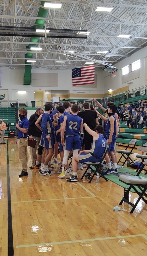 Boys Varsity team during their District Finals Game (PHOTO BY NERL)